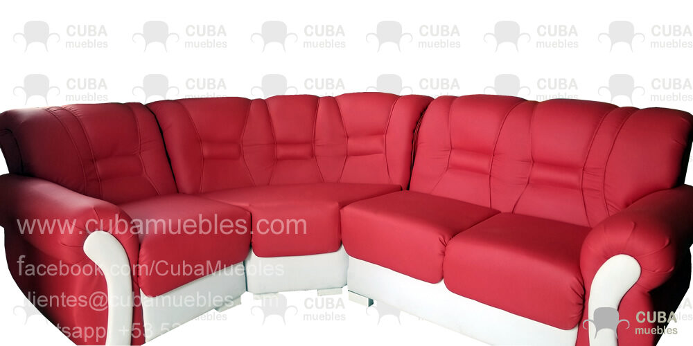 Esquinero Brasileño Moderno en chenille Beige