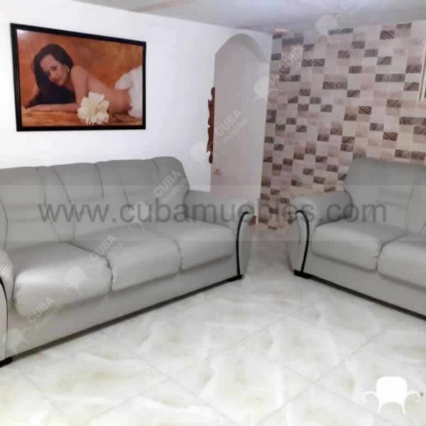 Brasileño Moderno en Gris sofa de 3 y sofa de 2