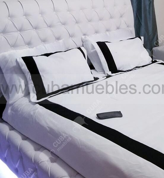 Cama Epoque High Queen Size - blanca