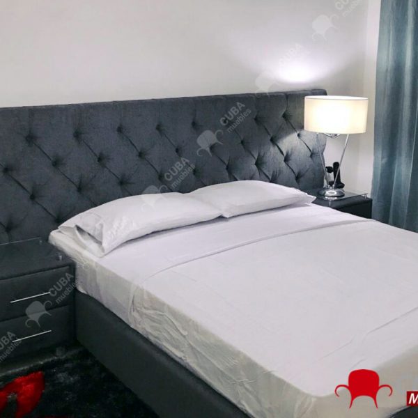 Cama Tapizada Full Queen - Chenille