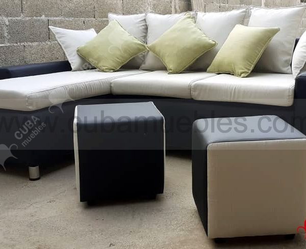 CHAISE LONGUE ESTILO y 2 PUFFs